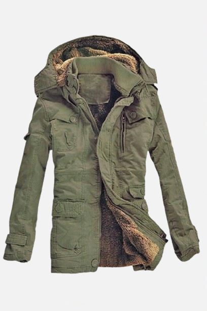 Winter Jacket Men Casual Thick velvet Warm Jackets Parkas Mens cotton Windbreaker army Hooded jacket long trench coat