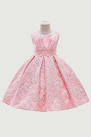 Spring Summer Flower Girl Dresses Christmas Print Princess Birthday Party Dress Children Girls Ball Gown