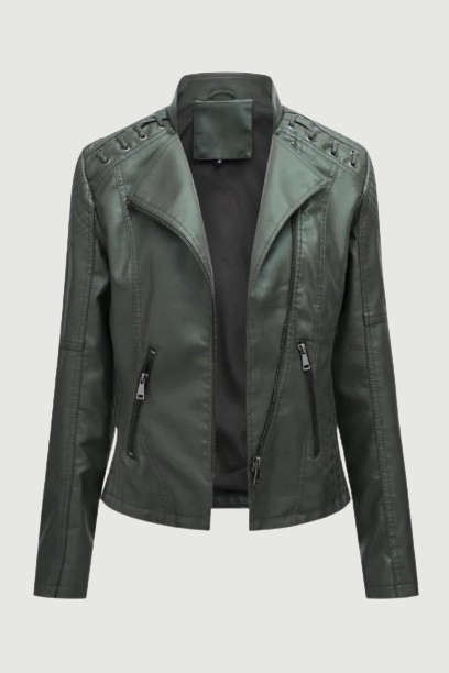 Autumn Winter Women's Leather Jackets Elegant Faux Leather Slim Short Coat Vintage Moto Jackets