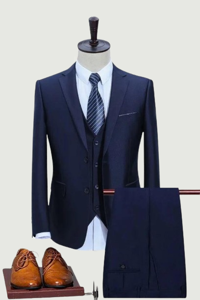 Men Suits Slim Custom Fit Tuxedo Business Dress Wedding Suit Blazer