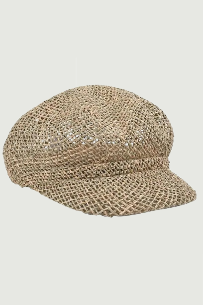 Panama seagrass Straw Hat Berets Solid Lady Shade Sun Protection Hat Spring Summer Cap Women Octagonal Chapeau