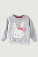 Girls Rabbits Sweatshirts For Autumn Spring Toddler Kids Clothes Children's Hooded Shirts