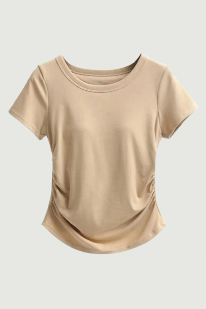 Women's Bra T-Shirts Tops Tees Round Neck Short Sleeve Sexy Casual