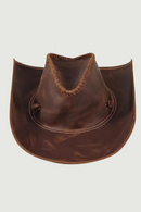 Genuine Leather Men Western Cowboy Hat Vintage Cap Handcrafted Western Shapeable