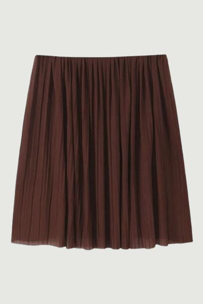 Sexy Women Vintage Brown Unfinished Hem Pleated Strapless Top