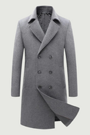 Men Winter Wool Coat Men's Double breasted business jacket Wool Blends Woollen Coat Male Trench Coat Overcoat