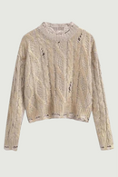 Personality Metal Knitted Pullover Women's Street Retro Female Sweater