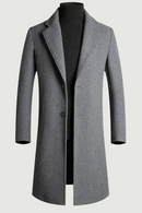 Winter Boutique Woolen Mens Long Coat Warm Thick Formal Business Solid Male Coat Jacket