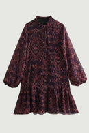 Vintage Dress Woman Ruched Short Dresses for Women Autumn Elegant Evening Party Dress