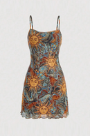 Dreeses Summer Design Sleeveless Square Neck Mini Casual Cami Dresses For Women