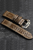 Bamboo Grain Watchband Thickened Wear-Resistant Leather Bracelet Retro Style