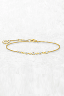 Bracelet Link Chain 925 Sterling Silver Classic Happiness Jewelry Gift For Women