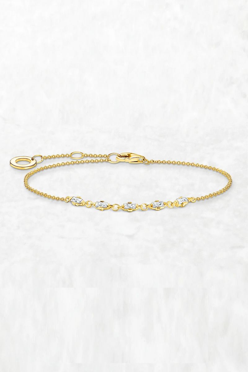 Bracelet Link Chain 925 Sterling Silver Classic Happiness Jewelry Gift For Women