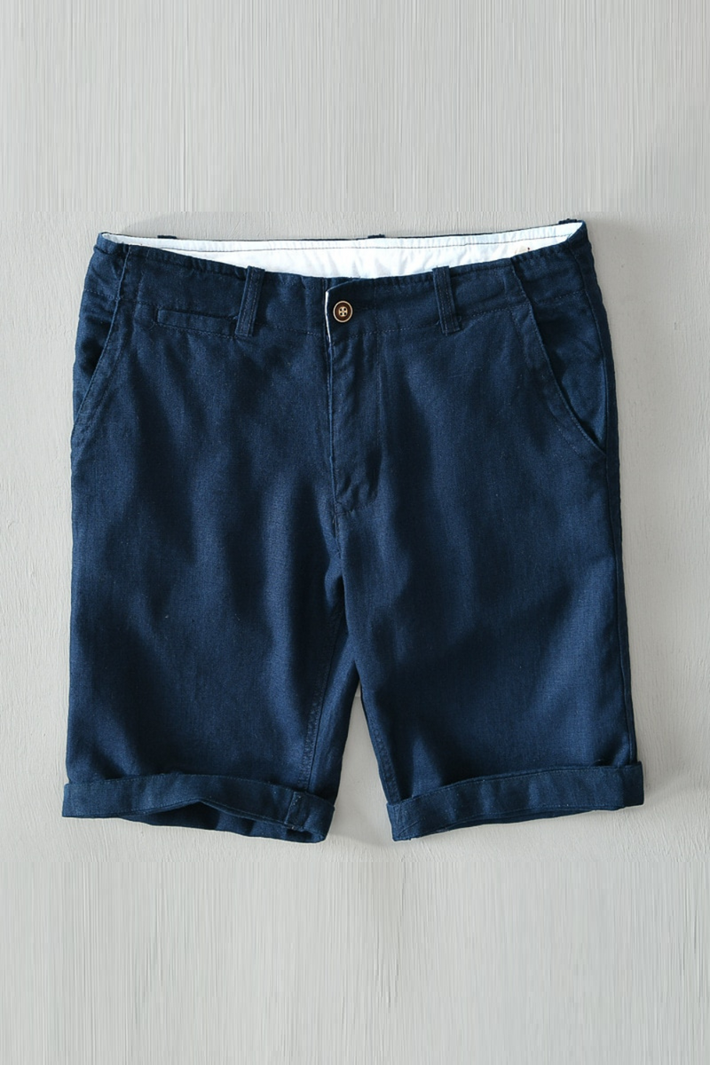 Linen Shorts Men Summer Loose Beach Holiday Shorts Man Casual Shorts