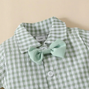 Infantil Boy Summer Clothing Handsome Elegant Newborn 3-18M Birthday Baptism Outfits Soild Gentlemen Costume Sets Xmas Boys Suit