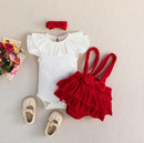 Toddler Girls Clothing Princess Baptism Birthday Newborn Cotton Romper Headband Dress Princess Outfits Suit