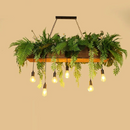 Creative Retro Garden Restaurant Pendant Light Simple Pastoral Industrial Style Tavern Simulation Green Plant Chandelier