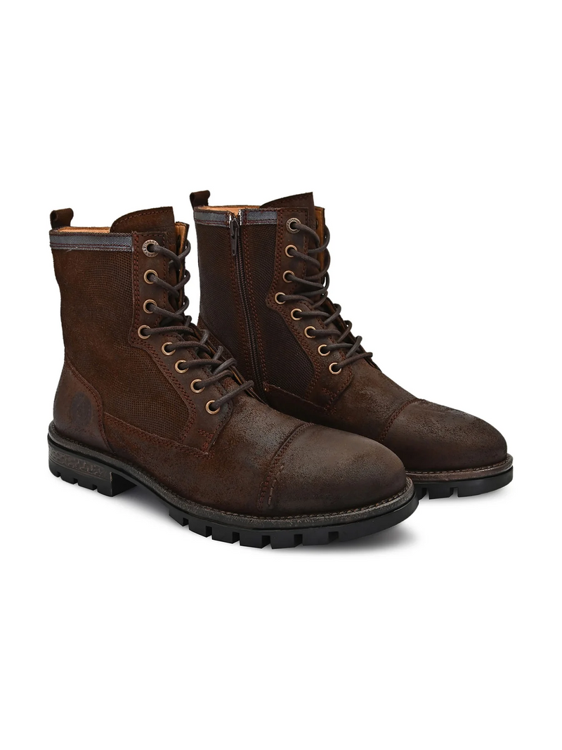 Mid-Top Lace-Up Combat Boots
