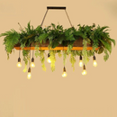 Creative Retro Garden Restaurant Pendant Light Simple Pastoral Industrial Style Tavern Simulation Green Plant Chandelier