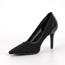 Women Pointed Toe Mesh Pumps High Heeled Slip On Party Wedding Bride Pumps