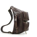 Men Waist Bag Travel Genuine Leather Pack Waist Belt Bag Male Crossbody Chest Bags Handbag