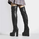 Boots Women Heel Side Zipper Dress Winter Boots Shoes