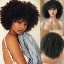 Afro-textured wig displayed on a mannequin head with close-up views of the hair, Obroi