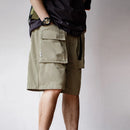 Lightweight Solid Shorts Quick Drying Pants Anti Wrinkle Large Pockets Casual Pants for Men's Summer