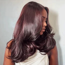 Per Cut black Wigs Human Hair Wear Colored Layered Body Wave Human Wig Density