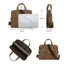 Genuine Leather Men Briefcase Vintage Large Laptop Bag for 14 Inch Shoulder Messenger Bags Male