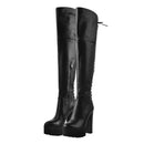 Boots Women Heel Side Zipper Dress Winter Boots Shoes