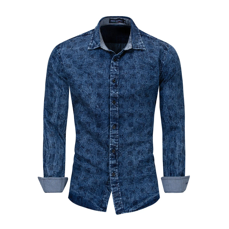Men's Spring Autumn Casual Lapel Single Breasted Shirt