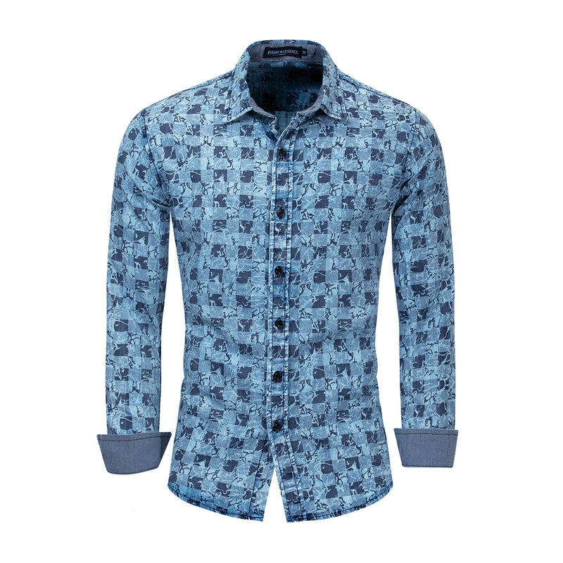 Men's Spring Autumn Casual Lapel Single Breasted Shirt