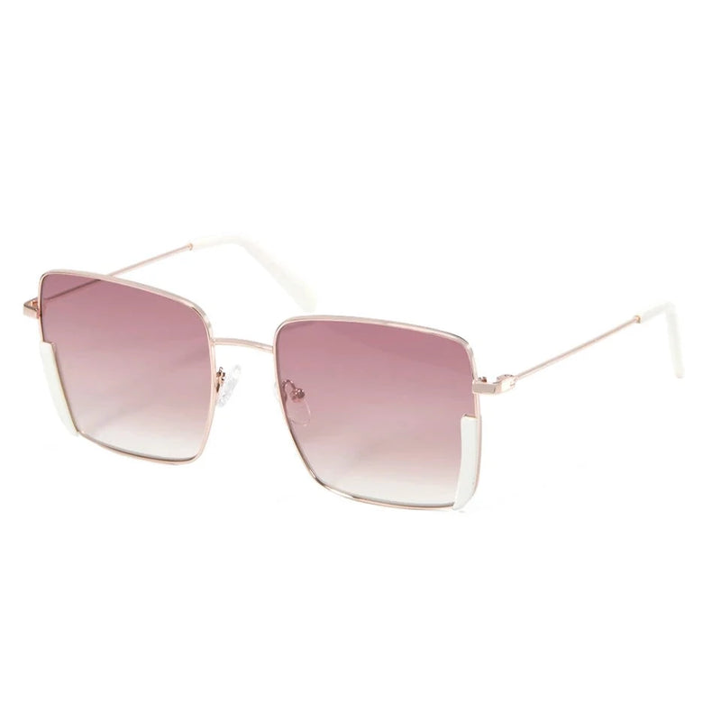 Trending Nickel-Free Metal Sunglasses Women Big Frame Pink Oversized Shades For Men UV400 Glasses Travel Beach Summer