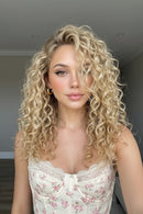 26" Real Human Hair Weft Extensions Ombre Blonde Human Hair Weft Water Wave Bundles Off 100g/Pc