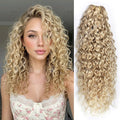 26" Real Human Hair Weft Extensions Ombre Blonde Human Hair Weft Water Wave Bundles Off 100g/Pc