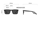 Polarized Sunglasses Square Flat Design Sun Glasses For Men UV400 Protect Black Shades