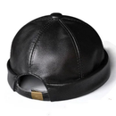 Spring/Winter Women Genuine Leather Retro Beanie Hats Male Casual Caps