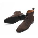 Retro Men Boots Genuine leather Men's ankle boots Handmade suede Men's leather shoes