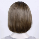 Bob Wig with Bangs Lace Front Wig Blonde Highlights Fringe Bob Hair Grils Wig