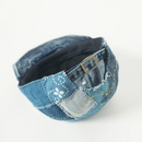 Handmade Blue Dyed Patchwork Short Brim Duckbill Cap