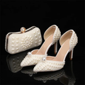 Full Pearl High Heel Sandals Women's Fine Heels Wedding Dress Bridal Party Summer Women Shoes