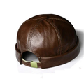 Spring/Winter Women Genuine Leather Retro Beanie Hats Male Casual Caps