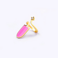Creative Fingertips Shining Crystal Enamel Cover Adjustable Rings for Women Jewelry