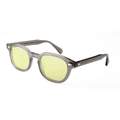 Crystal Gray Acetate Sunglasses Green Tinted Sun Glasses For Men Women Retro Round  UV400