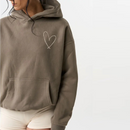 Women's Embroidered Hooded Sweatshirts Long Sleeve Loose Fit Pullover Tops