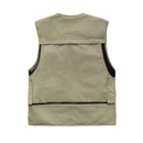 Beige vest with black accents on a white background, Obroi