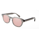 Crystal Gray Acetate Sunglasses Green Tinted Sun Glasses For Men Women Retro Round  UV400
