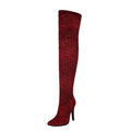 Women's Boots Pointed Toe Slimming Warm High-heeled Women's Over-the-knee Boots