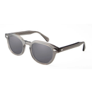 Crystal Gray Acetate Sunglasses Green Tinted Sun Glasses For Men Women Retro Round  UV400